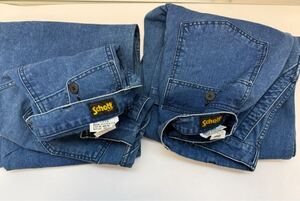 schott ショット　デニム 綿100 JEANS まとめ2点