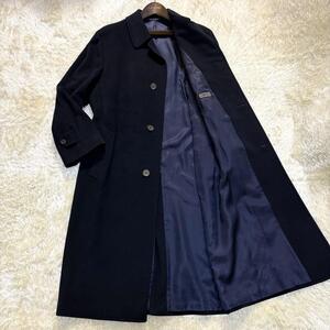 1円　最高級カシミヤ100 % LANVIN ランバン カシミヤ100% ロングコート　チェスターコート　50 大きいサイズ