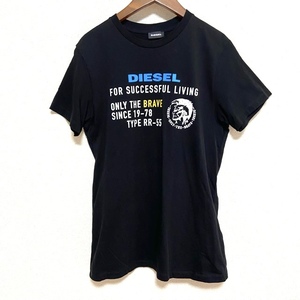 #snc ディーゼル DIESEL Tシャツ カットソー 16 黒 半袖 青ロゴ ONLY THE BRAVE キッズ レディース [811562]