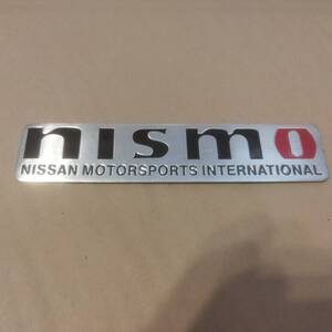 【ゆうパケット送料込】NISMO エンブレムブレート シルバー　縦2.6ｃｍ　×　横12ｃｍ　6 