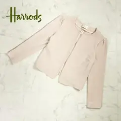 美品 Harrods ノーカラージャケット ピンク サイズM*OC910