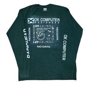 当時もの 90’s Radiohead O.K. Computer Fruit of the moon製 XL ヴィンテージ 長袖シャツ バンド 音楽 