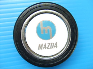 当時物 マツダ 旧ロゴ ホーンボタン MAZDA SPEED 旧車 昭和 RX3 RX7 マツダスピード MAZDASPEED ホーンスイッチ 銀リング ロータリー 中古