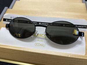 ◆(30717)ランチェッティ　LANCETTI OCCHIALI　サングラス　ミラノ　UVカット　ブラック