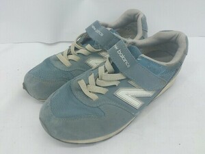 ◇ NEW BALANCE M YV996CDB ジュニア スニーカー シューズ サイズ21.5ｃｍ ライトブルー グレー レディース メンズ E