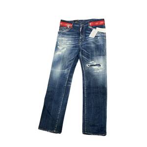 ◆未使用品◆ DSQUARED2 ディースクエアード 642 Jeans S71LB1368 S30342 470/ブルー ダメージ加工 デニム メンズ V76012NA