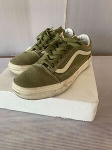 VANS バンズ OLD SKOOL オールドスクール DESERT TWILL デザートツイル ローカットスニーカー グリーンオリーブ 27.5cm T