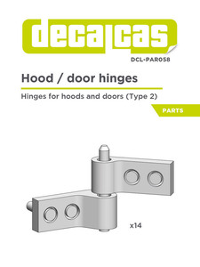 Decalcas DCL-PAR058: 1/24 ボディとドアのヒンジ/Hinges for hoods and doors (Type2) パーツ DCLPAR058