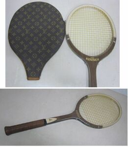 レア・本物・中古・ルイヴィトン Louis Vuitton ラケットカバー(廃盤品)+レトロ・ PRO KENNEX ENERGY　テニス ラケット LM4 4 1/2 RK-500