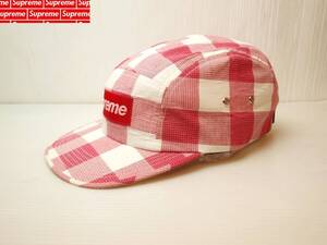 Supreme シュプリーム Big Check Camp Cap Red/White 2009SS ビッグ チェック キャンプキャップ レッド 2009春夏 新品未着用品