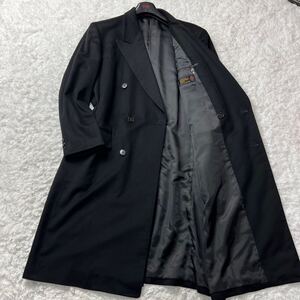 【極美品/最高級カシミヤ100%/XXXL相当】Ermenegildo Zegna ゼニア チェスターコート ダブルブレスト ロング丈 イタリア製 ブラック 3XL 4L