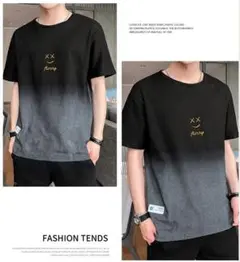 【人気商品】メンズ グラデーション Tシャツ 半袖   綿100％ カジュアル