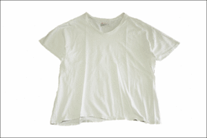 【L/G 42-44】 Hanes ヘインズ Vネック Tシャツ コットン 無地 白 ビンテージ ヴィンテージ USA 古着 オールド IB1117