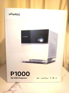 【動作確認のみ】NOMVDIC P1000 4K ホームプロジェクター 家庭用 Fire TV Stick4K付属 0.65“DMDチップ 2300ルーメン HDR10対応