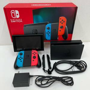 ☆稼働品☆ Nintendo SWITCH 任天堂 ニンテンドー スイッチ HAD-S-KABAA 中古品 ジョイコン Joy-Con ネオンブルー ネオンレッド【郡5564】