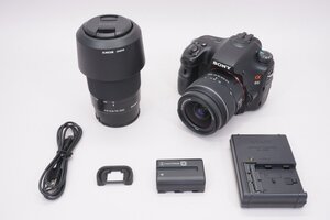 一眼レフカメラ α65 ズームレンズキット SLT-A65VK + レンズ SAL75300 ■SONY★Joshin(ジャンク)5915【1円開始・送料無料】