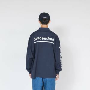 希少★新品本物【紺★4】★HORIZONTAL POLO LS ホライズンタル ポロ ラガーシャツ 袖ロゴ 正規店購入 ディセンダント 入手困難 DESCENDANT