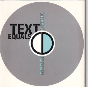 Brandon LaBelle / Text Equals CD / CD / Errant Bodies Press / EB01.00 サウンド・アート　電子音楽　実験音楽