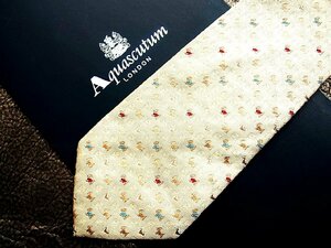 ★良品★3R05025【Aquascutum】アクアスキュータム「犬 テリア 動物 柄」ネクタイ