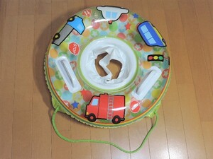 ☆ 車模様 ベビーボート ロープ・足穴付き ５５ｃｍ 水遊び・海水浴・プール☆３０２６