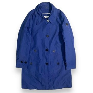 国内正規 AIGLE エーグル GORE-TEX ゴアテックス 8604-35403 ハーフ丈 ナイロン ステンカラー レイン コート ジャケット S ブルー 青