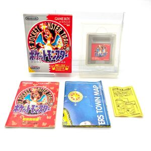 1995 ヴィンテージ pokemon nintendo GB gameboy ポケットモンスター 赤 レッド ポケモン ゲームボーイ red japan 箱 説明書 マップ ソフト