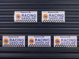 ◆送料\110◆【76 RACING GASOLINE】※《レーシングステッカー／５枚セット》　(品番ms003)　アメリカン雑貨　ガレージ