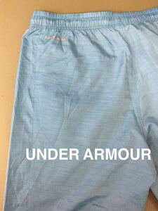 アンダーアーマー UNDER ARMOUR 【美品】ウインド ストーム パンツ トレーニングウェア 水色 レディース X Lサイズ ～☆&