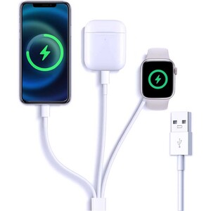 3in1磁気充電ケーブル Apple Watch & TYPE-C & iPhone 急速充電　アップルウォッチ充電ケーブル　