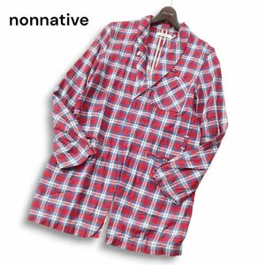 nonnative ノンネイティブ NN-J2203 【FARMER GOWN】 通年 ファーマー チェック ガウン ジャケット Sz.0　メンズ 日本製　I4T02578_8#O