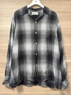 OMBRE CHECK OPEN COLLAR SHIRT L/S