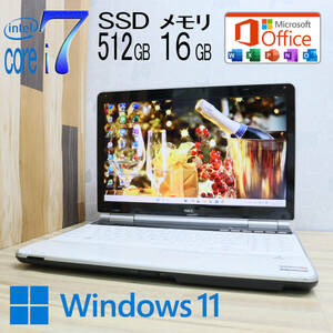 ★超美品 YAMAHA♪最上級4コアi7！新品SSD512GB メモリ16GB★LL750D Core i7-2670QM Win11 MS Office2019 Home&Business ノートPC★P70702