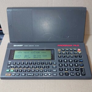 【動作良好】SHARP シャープ ポケットコンピューター ポケコン PC-E200 スライドケース付き プログラミング Z80 アセンブリ