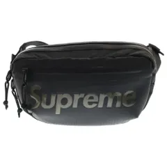 SUPREME (シュプリーム) 21SS Waist Bag クリアロゴ ナイロンウエストバッグ ボディバッグ ショルダーバッグ ブラック