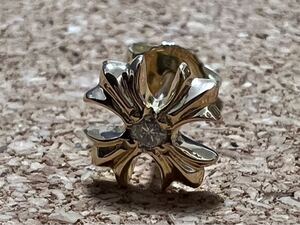 CHROME HEARTS　クロムハーツ　スタッドピアス　22K　アフターダイヤ