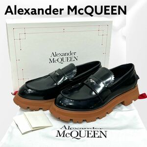 新品未使用 箱保存袋付き Alexander McQueen アレキサンダー マックイーン Penny コントラストソール ローファー 683571 メンズ