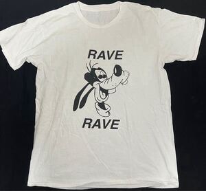 Disney ディズニー グーフィー Mickey Mouse rave Tシャツ 狂うレアrare ミッキー ドナルドダック Disney