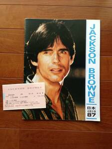 ジャクソンブラウン 1987パンフjackson browne japan tour ticket stub program book memorabilia antique collectible merchandise尾崎豊