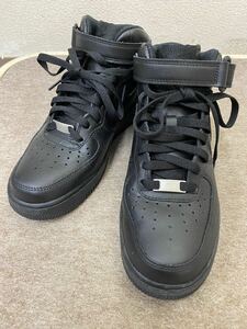 ♪ 送料無料　ナイキ NIKE AIR FORCE 1 MID 366731-001 ハイカットエアフォース スニーカー サイズ25㎝　新品同様