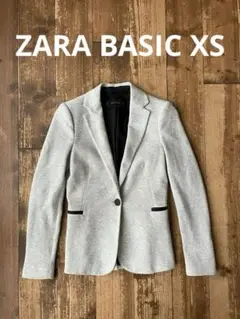 ZARA BASIC ザラ　コットンジャケット　グレー　XS