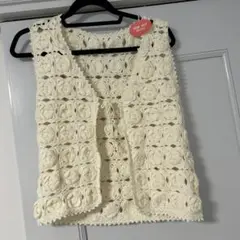 ピンクハウス　KNIT バラ　ベスト　未使用