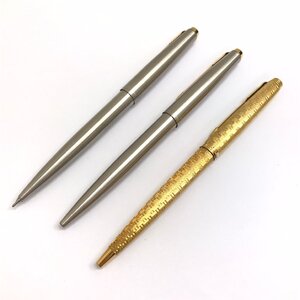 中古美品 パーカー PARKER 筆記用具 ボールペン ゴールドカラー シルバーカラー 2本 シャーペン シルバーカラー 1本 計3点 質屋出品