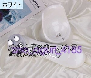 超音波 美顔器 高周波RF美顔器 フェイスケア 多機能 5色LED光エステ エレクトポレーション 1台5役 6モード搭載 超音波 ★ホワイト