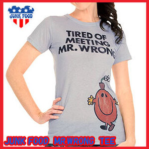 JUNK FOOD ジャンクフード　レディース MR.WRONG Tシャツ 　Sサイズ　Women