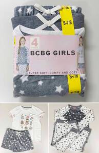 新品 4点セット 130 140 ★ コストコ BCBG ガールズ パジャマ フリース 7/8 ルームウェア トレーナー Tシャツ ロングパンツ ショートパンツ