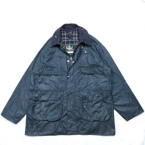 SPECIAL 80s Barbour bedale c42 1crest　バブアー　ビデイル　ネイビー　ターコイズ　4ポケット 1クラウン　1クレスト　YKKジップ