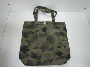 〇　A BATＨING APE エイプ　カモフラ　トートバッグ　エコバック　中古