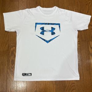 ドーム正規アンダーアーマーベースボールUNDER ARMOUR 半袖ドライTシャツM白