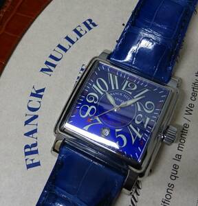 FRANCK MULLER フランクミュラー コンキスタドール コルテス 10000HSC ブルー文字盤 メンズ 国際保証書あり 純正内外箱あり 本物