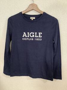 AIGLE エーグル　長袖Tシャツ ロンT ネイビー　レディース　セレクト　アウトドア　キャンプ　古着　M